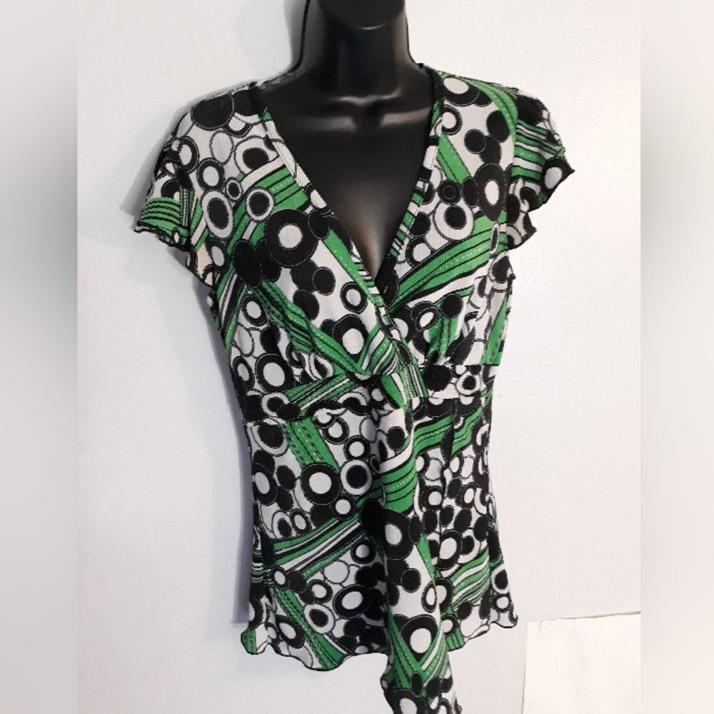 Sere Nade green crinkle blouse